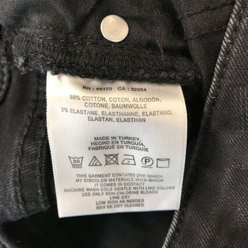 Pilcro & The Letterpress Women's Black Studded Flared Hem Cropped Jeans Size 26 - Picture 10 of 11